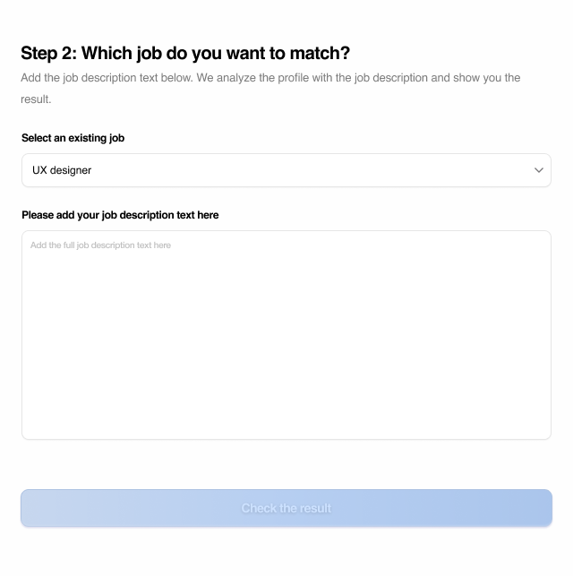 Upload candidates and profiles